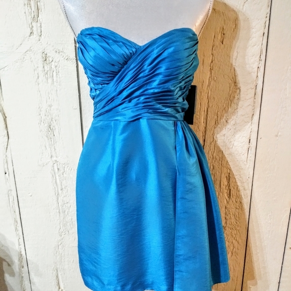 Aqua Dresses & Skirts - BNWT Strapless Peacock Blue Formal